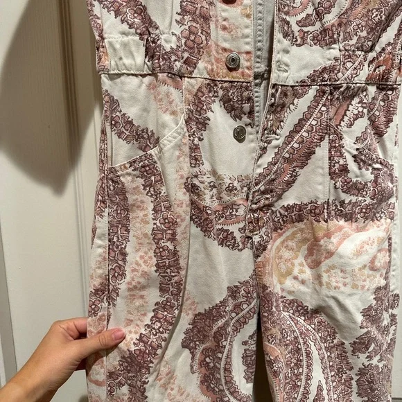 Free people We The Free Marci Printed Paisley Coverall Jumpsuit - Picture 9 of 9